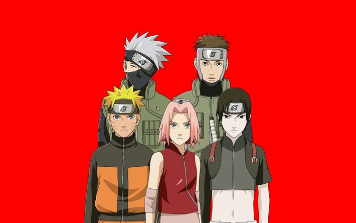 Naruto, anime, Yamato, Uzumaki Naruto, Tenzou, ANBU-Ne, Hatake Kakashi, Haruno Sakura, Naruto Shippuden