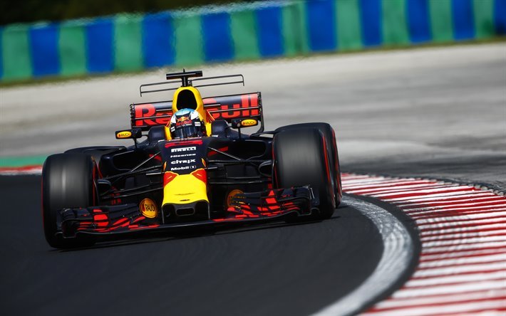 4k, Daniel Ricciardo, la Formule Un, F1, Red Bull RB13, en 2017, les voitures de Formule 1, Red Bull Racing