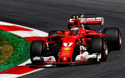 4k, Kimi Raikkonen, Ferrari SF70H, F1, 2017 cars, Formula 1, Scuderia Ferrari