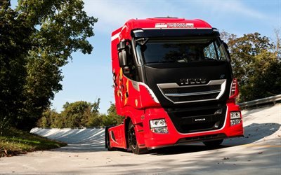 Iveco Stralis 570XP, trucks, raceway, Scuderia Ferrari, emotional truck