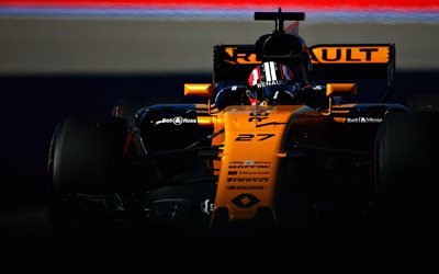 Nico Hulkenberg, 4k, Formula One, F1, 2017 cars, Formula 1, Renault Sport F1 Team