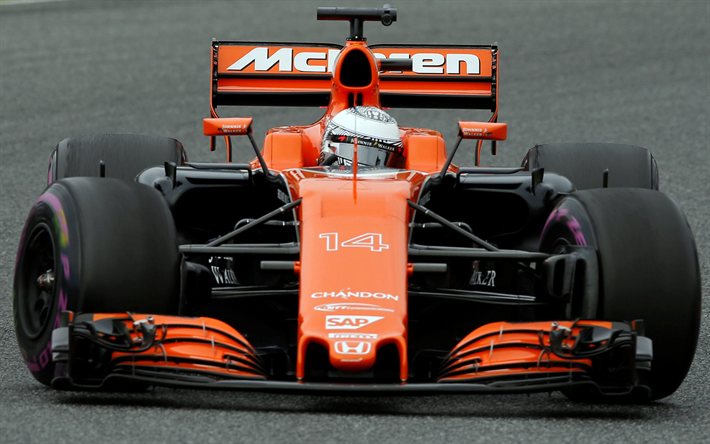 Fernando Alonso, McLaren MCL32, Formule 1, McLaren F1, de course de voiture