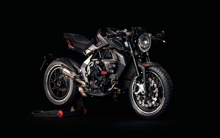 MV Agusta RVS, 2017, 4K, motocicletas Nuevas, el fresco de la motocicleta, negro motocicletas MV Agusta