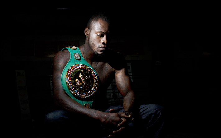 Deontay Wilder, Lutador norte-americano, Campe&#227;o Mundial de WBC, Retrato, boxe, WBC boxe correia