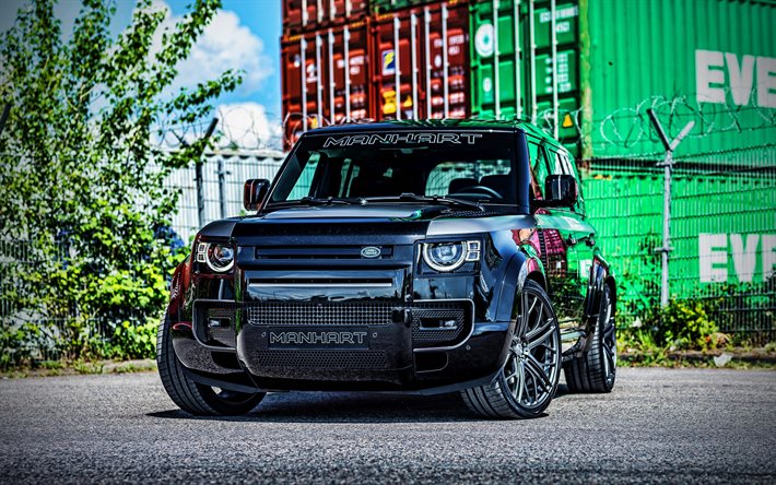 Manhart Defender DP500, 4k, tuning, 2021 autoa, maastoautot, HDR, 2021 Land Rover Defender, luksusautot, Land Rover