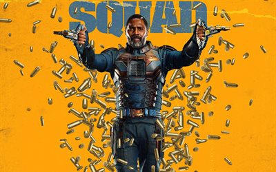 The Suicide Squad, p&#244;ster, material promocional, Idris Elba, Robert DuBois, Bloodsport, personagens do The Suicide Squad