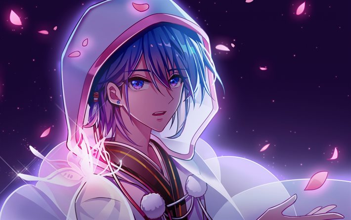 Kaito, nuit, personnages Vocaloid, manga, art abstrait, œuvres d&#39;art, Vocaloid, Kaito Vocaloid