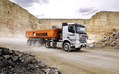 2015, trucks, quarry, dump truck, mercedes-benz arocs, machinery