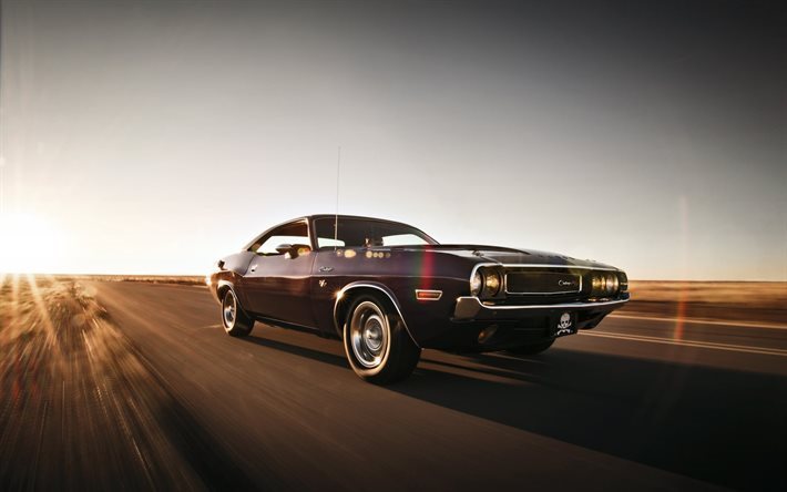 dodge challenger, musculary, route