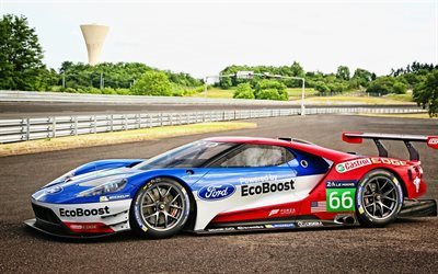 ford gt, 2016, spor arabalar, yarış pisti, ford racing