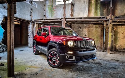 suvs, jeep renegade, tuning, abandoned building, 2015, jeep