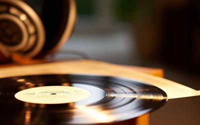 macro, vinyl record, gramophone, vinyl
