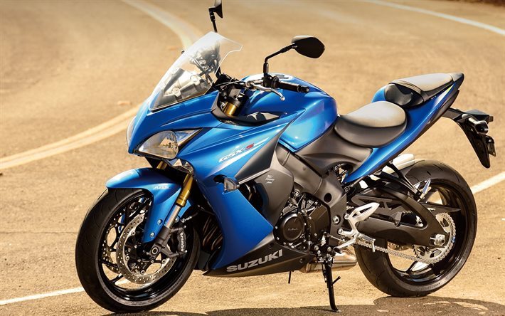 2016, moto esporte, suzuki gsx-s1000, faixa, azul suzuki