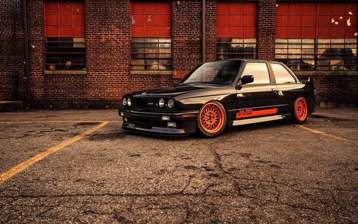 e30, sports cars, coupe, tuning, bmw m3, black bmw