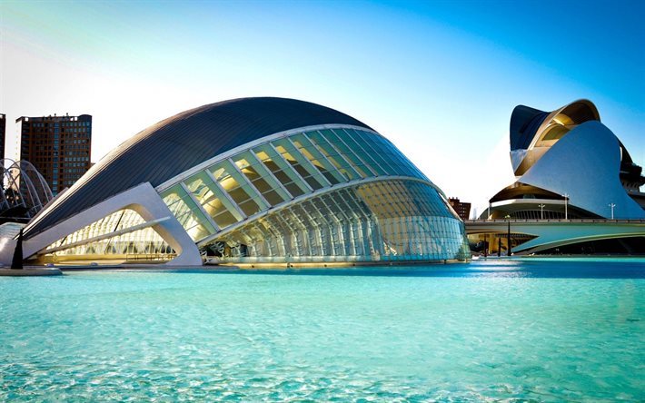 valencia, museum, spanien, modern arkitektur