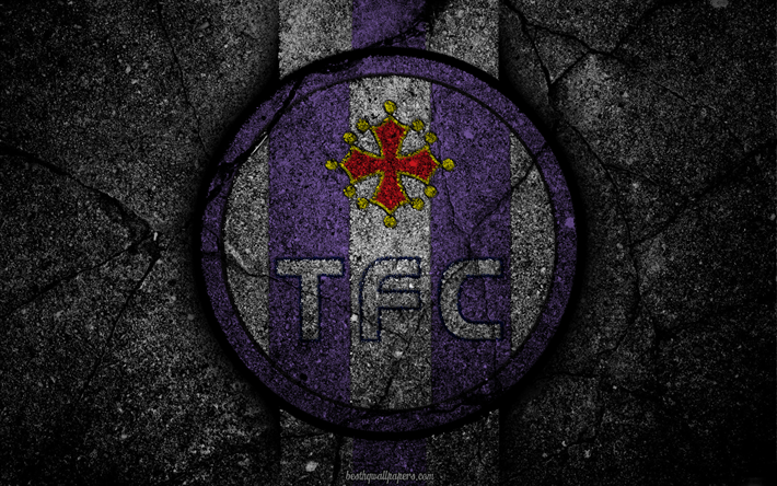 Toulouse, logo, art, Liga 1, jalkapallo, football club, Ligue 1, grunge, Toulouse FC