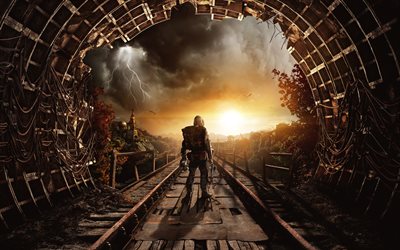 Metro Exodus, 4k, 2019 spel, affisch, skytten