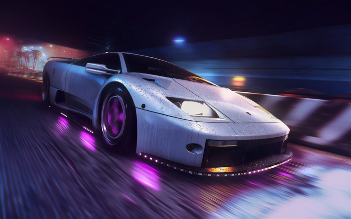Need for Speed V&#228;rme, 4k, Lamborghini Diablo, 2019 spel, racing simulator, NFSH, Need for Speed, NFS