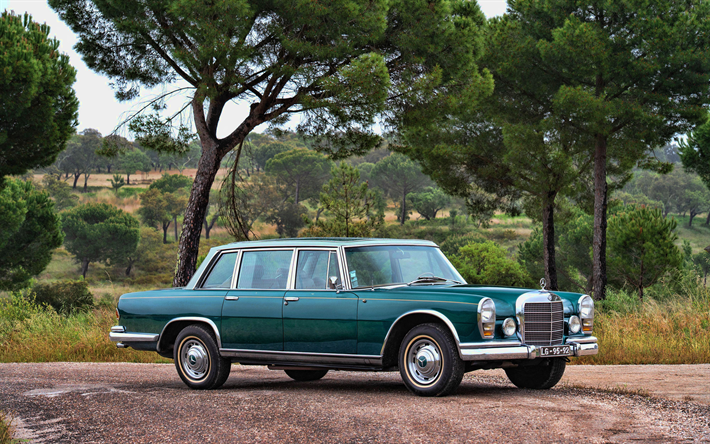 Mercedes-Benz 600, 4k, retro bilar, 1966 bilar, lyx bilar, tyska bilar, Mercedes-Benz