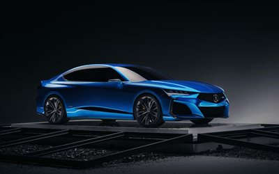 Acura Type S Concept, 4k, side view, 2019 cars, supercars, 2019 Acura Type S, japanese cars, Acura