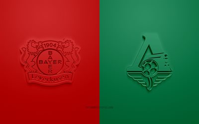 Bayer on 04 Leverkusen vs Lokomotiv Moskova, Mestarien Liigan, 2019, promo, jalkapallo-ottelu, Ryhm&#228; D, UEFA, Euroopassa, Bayer On 04 Leverkusen, Lokomotiv Moskova, 3d art, 3d logo