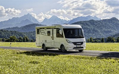 Hymermobil Exsis-i 580 Pure, 4k, campervans, 2021 buses, campers, highway, travel concepts, house on wheels, Hymermobil