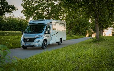 Hymer Exsis-t 580, 4k, campervans, 2021 buses, campers, road, travel concepts, house on wheels, Hymer