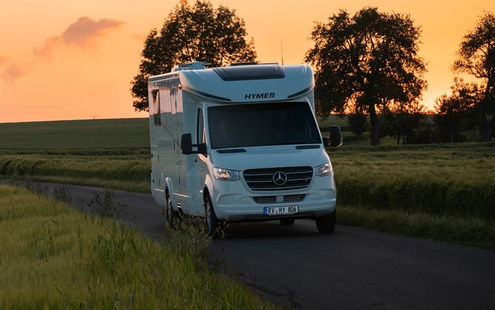 Hymer Tramp S 695, 4k, camping-cars, bus 2021, Br 907, route, concepts de voyage, maison sur roues, Hymer