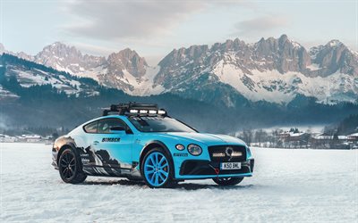 4k, Bentley Continental GT Ice Race, offroad, winter, 2021 cars, superars, 2021 Bentley Continental GT, Bentley