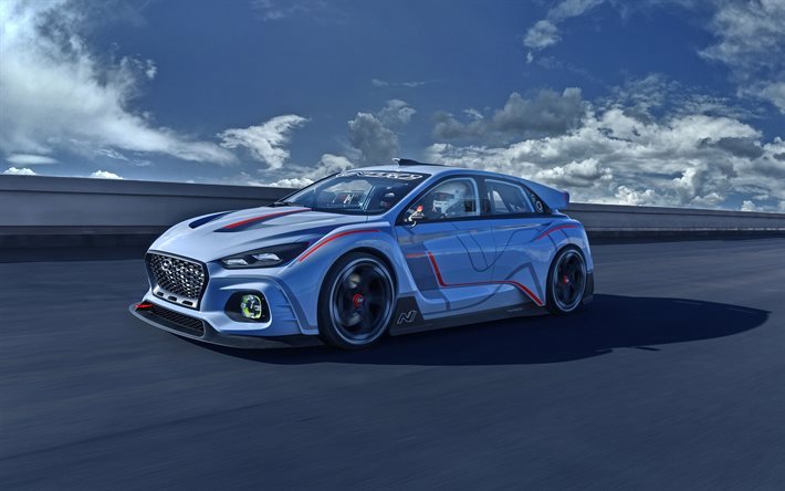 Hyundai RN30, Concept, 2016, voiture de course, voiture de sport, tuning Hyundai