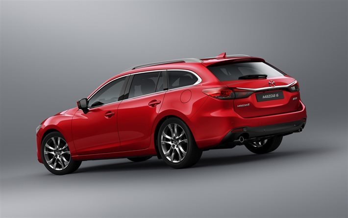 Mazda 6, 2016, wagon, red Mazda
