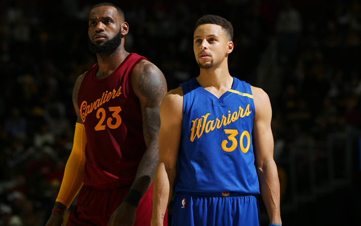 Download Wallpapers Lebron James Cleveland Cavaliers Stephen Curry Golden State Warriors Nba Basketball Stars For Desktop Free Pictures For Desktop Free