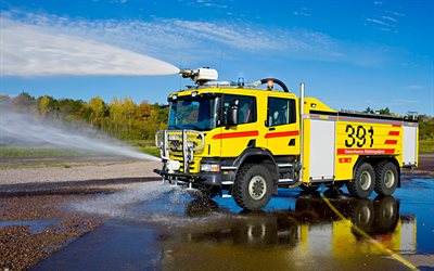 fire truck, Scania P380 6х6 CrewCab, special equipment, fire extinguishing