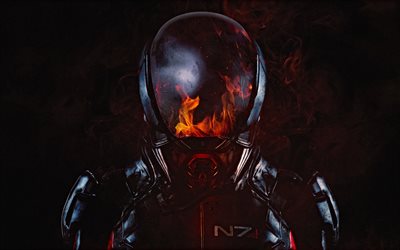 Mass Effect Andromeda, 4k, cyber warrior, 2017 games