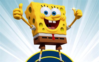 SpongeBob, thumb up, funny characters, SpongeBob SquarePants