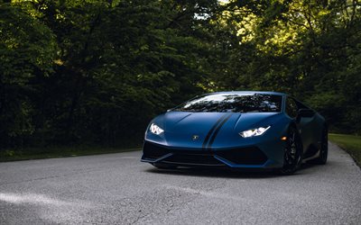 Lamborghini Newport Avio, 2018, mavi s&#252;per, &#246;nden g&#246;r&#252;n&#252;m, ayar, mavi mat Newport, siyah jantlar, Lamborghini