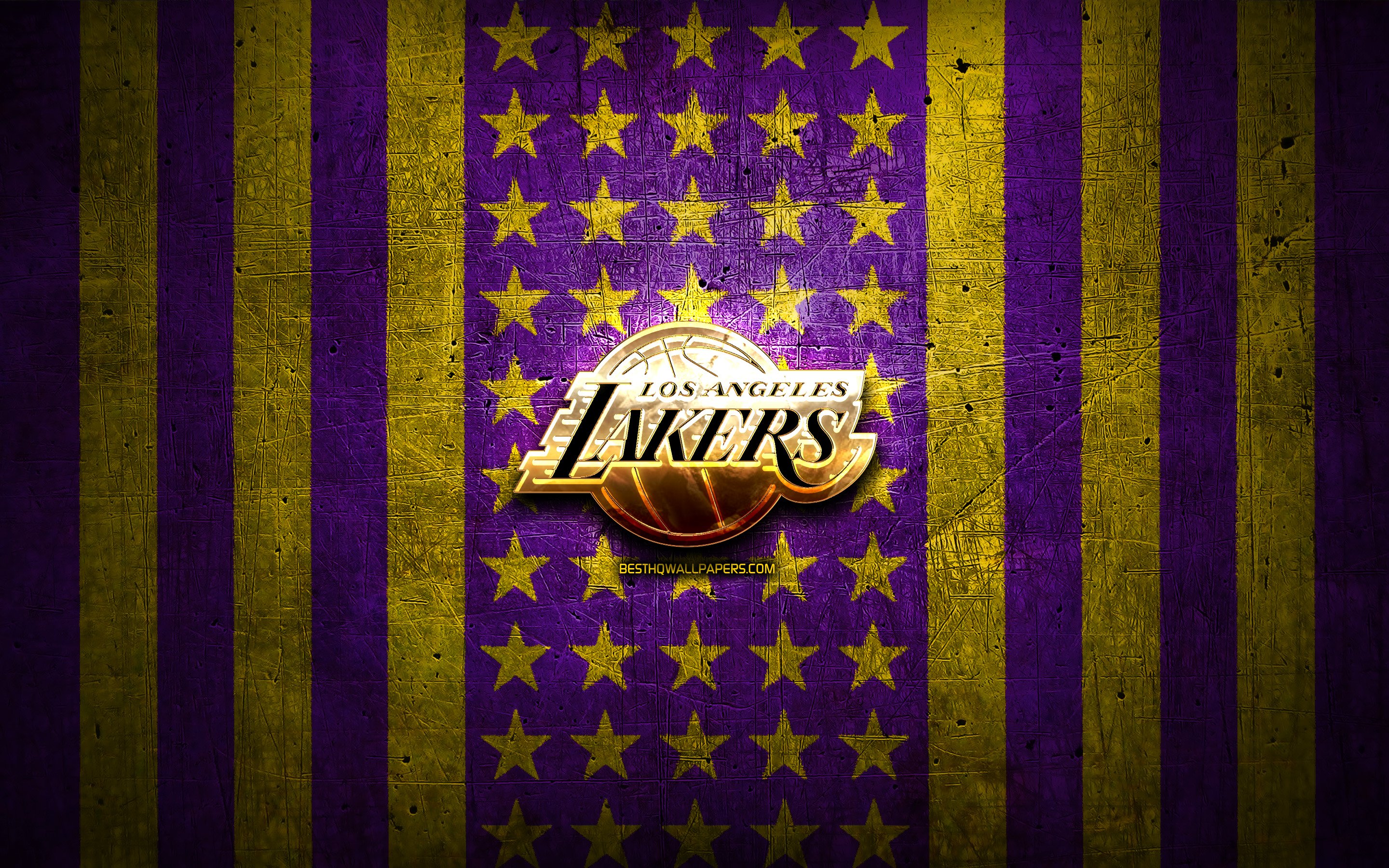 Los Angeles Lakers: Logo Pattern Wallpaper