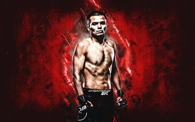 Mark De La Rosa, MMA, UFC, amerikansk fighter, portr&#228;tt, r&#246;d sten bakgrund, Ultimate Fighting Championship