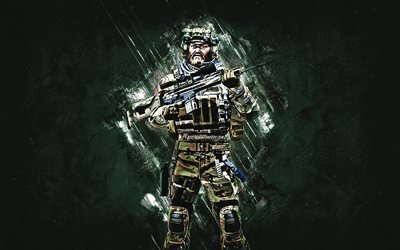 McCoy, agente CSGO, Counter-Strike Global Offensive, sfondo in pietra verde, Contro-Strike, personaggi CSGO