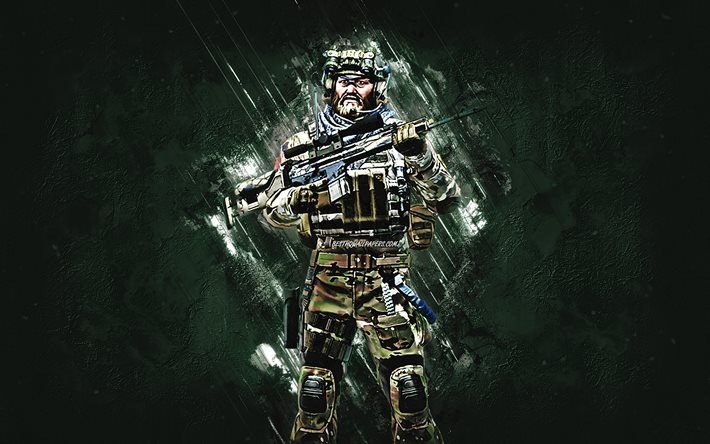 McCoy, CSGO ajanı, Counter-Strike Global Offensive, yeşil taş arka plan, Counter-Strike, CSGO karakterleri