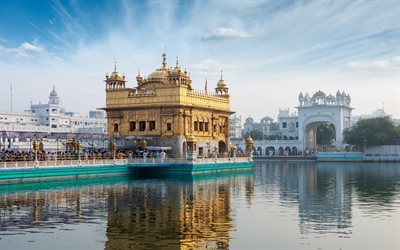 goldener tempel, harmandir sahib, amritsar, punjab, gurdwara, indien