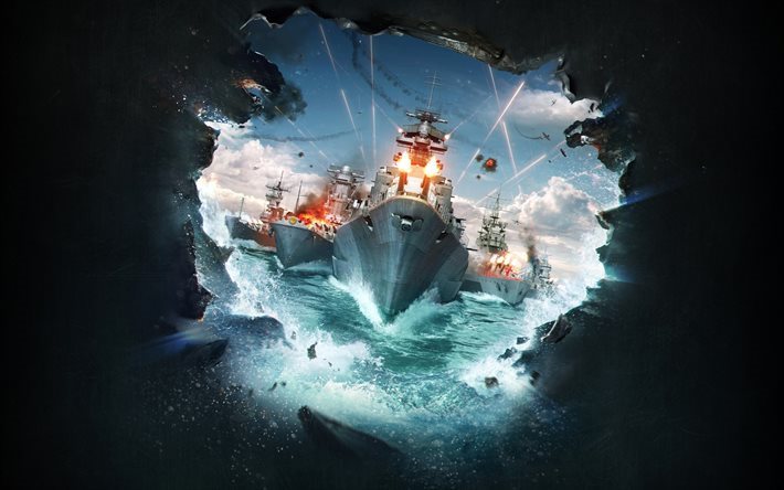 Mundial de Buques de guerra, el mar, los barcos de guerra
