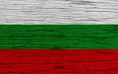 Bandera de Bulgaria, 4k, de Europa, de madera de textura, b&#250;lgaro bandera, los s&#237;mbolos nacionales, la bandera de Bulgaria, el arte, Bulgaria