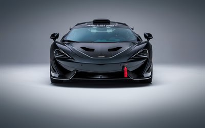 McLaren MSO X, vista de frente, 4k, 2018 coches, gris MSO X, hypercars, McLaren
