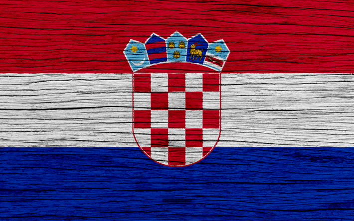 Bandiera della Croazia, 4k, in Europa, di legno, texture, croato bandiera, simboli nazionali, Croazia, bandiera, arte