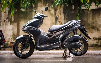 Yamaha NVX, 4k, rain, 2018 bikes, scooter, Yamaha