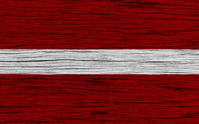 Flag of Latvia, 4k, Europe, wooden texture, Latvian flag, national symbols, Latvia flag, art, Latvia