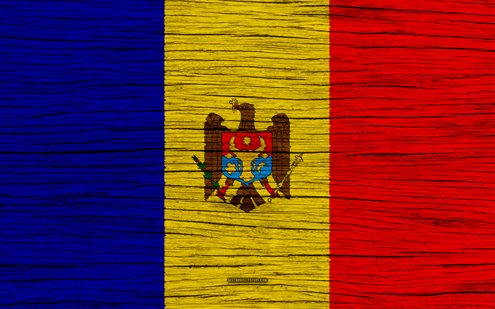 flag of moldova, 4k, europe, wooden texturen, moldavian flag, national symbols, moldova flag, art, moldova