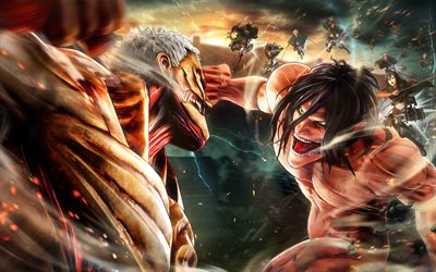 Attack On Titan 2, 4k, battle, 2018 games, Shingeki no Kyojin 2