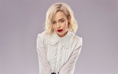 Emilia Clarke, 4k, photoshoot, 2018, british actress, blonde, Hollywood